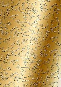 HEYDA 204772278 Prägekarton Roma 50 x 70 cm goldfarben Rückseite champagner
