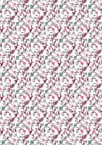 HEYDA 204772603 Motivkarton Just Married Ornament A4 (21 x 31 cm inkl. Codierleiste) rot