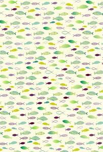 HEYDA 204772698 Motivkarton Fische A4 (21 x 31 cm inkl. Codierleiste) creme