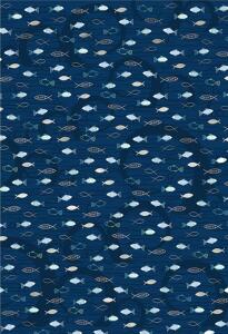 HEYDA 204772737 Motivkarton Fische A4 (21 x 31 cm inkl. Codierleiste) blau