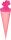 Schultüten-Rohling 70 cm Ø 19 cm rosa mit Verschluss in Pink