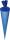 Schultüten-Rohling 70 cm Ø 19 cm blau mit Verschluss in Dunkelblau