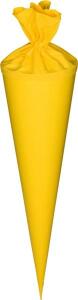 Schultüten-Rohling 70 cm Ø 19 cm gelb mit Verschluss in Gelb