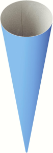 HEYDA 204870068 Schultüten-Rohling 70 cm Ø 19 cm blau