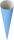 HEYDA 204870068 Schultüten-Rohling 70 cm Ø 19 cm blau