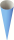 HEYDA 204870068 Schultüten-Rohling 70 cm Ø 19 cm blau