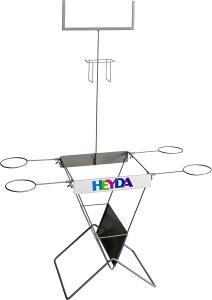 HEYDA Display Schulüten ca. 35 (85) x 32 x 48 (110) cm weiss/Metall