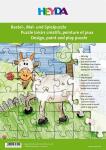HEYDA 204870704 Puzzle zum Basteln Malen und Spielen A4...