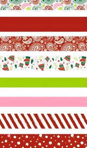 HEYDA Faltstreifen-Set Christmas 1 x 30 cm 15 x 30 cm Papier rot/weiss