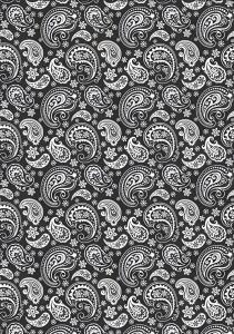 Transparentpapier Paisley A4 weiss