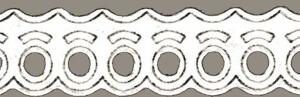 HEYDA 204880082 Papierspitze selbstklebend Wellen 2 m x 14 mm Papier weiss