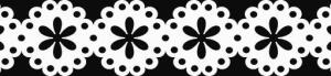 HEYDA Papierspitze selbstklebend Blumen 2 m x 10 mm Papier weiss