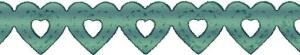 HEYDA Papierspitze selbstklebend Herzen 2 m x 8 mm Papier silberfarben