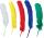 HEYDA 204885407 Indianerfedern 17 - 19 cm weiss gelb rot blau grün