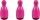 HEYDA 204888630 Stempel-Figuren Gesichter Holz farbig lackiert pink