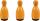 HEYDA 204888632 Stempel-Figuren Gesichter Holz farbig lackiert orange