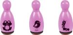 HEYDA Stempel-Figuren Frosch Raupe & Vogel Holz...