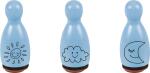 HEYDA Stempel-Figuren Sonne Mond & Wolke Holz farbig...