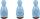 HEYDA Stempel-Figuren Sonne Mond & Wolke Holz farbig lackiert