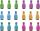 HEYDA 204888698 Stempel-Figuren Gesichter Holz farbig lackiert