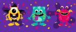HEYDA 204889183 Laternen-Set Monster 22 x 60 cm