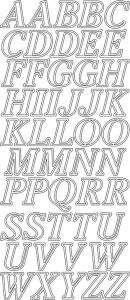 KNORR-PRANDELL Ziersticker Alphabet groß gold 211555574