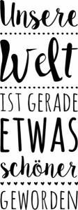 HEYDA 211800205 Stempel Geburt Unsere Welt ist gerade etwas schöner geworden Holz matt lackiert