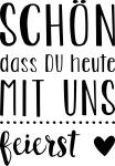 Stempel Menü Schön dass du heute mit uns...