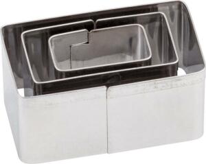 Makins Clay 2118661041 Ausstechformen-Set Rechteck ca. 2 - 4 cm