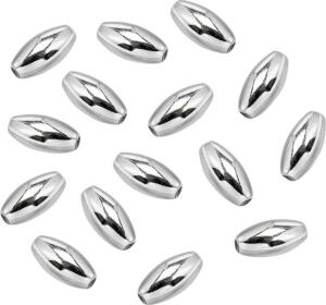 KNORR PRANDELL 212223811 Silberwachsperlen Premium 6 x 3 mm Kunststoff silberfarben