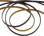 KNORR-PRANDELL Lederband Mix 5mm 60cm gelb braun schwarz...