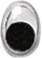 Wackelaugen oval 7 x 5 mm Kunststoff weiss mit schwarzer...