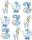 KNORR PRANDELL Dekostreu Baby Baby Boy 1 2 - 3 cm Holz hellblau