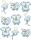 KNORR PRANDELL 216930206 Dekostreu Baby Baby Boy 2 2 - 3 cm Holz hellblau