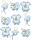 KNORR PRANDELL Dekostreu Baby Baby Boy 2 2 - 3 cm Holz hellblau