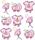 KNORR PRANDELL 216930208 Dekostreu Baby Baby Girl 2 2 - 3 cm Holz rosa