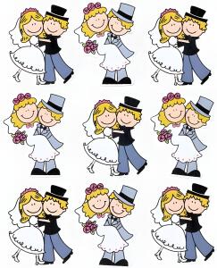 KNORR PRANDELL Dekostreu Hochzeit Hochzeitspaar 1 3 - 35 cm Holz