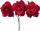 KNORR PRANDELL 217611001 Blüte am Draht-Stiel Papierrose Ø 25 cm Papier rot