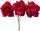 KNORR PRANDELL Blüte am Draht-Stiel Papierrose Ø 25 cm Papier rot