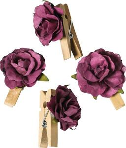 KNORR PRANDELL 217611014 Dekostreu Blumen Papierblumenklammer Ø 25 cm Papier bordeaux