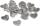 KNORR PRANDELL 218022026 Dekostreu Herzen 12 cm Kunststoff weiss