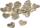 KNORR PRANDELL 218022027 Dekostreu Herzen 12 cm Kunststoff creme