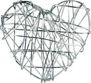 KNORR PRANDELL 218236907 Drahtherzen 45 x 35 cm Metall silberfarben