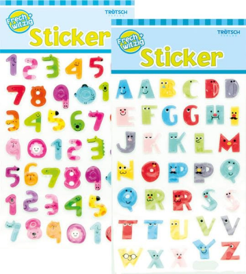 Trötsch Buchstaben- u. Zahlensticker 10,5 x 19,5 cm VE-EAN Pagro 4260409638976
