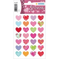 Herma Sticker DECOR Love Bunte Herzen 3 Bl