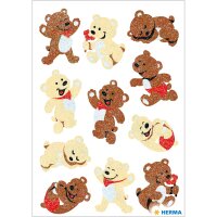 Herma Sticker MAGIC Tiere Bärchen glittery 1 Bl