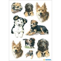 Herma Sticker DECOR Tiere Hunde 3 Bl