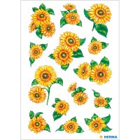 Herma Sticker DECOR Blumen Sonnenblumen beglimmert 2 Bl