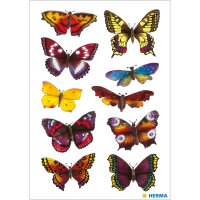 Herma Sticker DECOR Tiere Schmetterlinge beglimmert 2 Bl