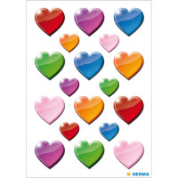 Herma Sticker DECOR Love Bunte Herzen 3 Bl